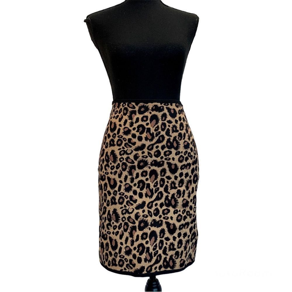 Pink tartan leopard cheetah animal print bandage mini skirt Sz S NWOT